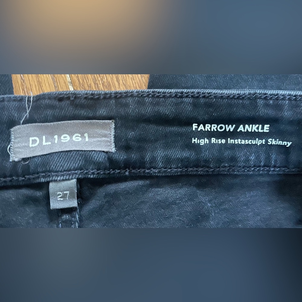 DL1961 Farrow Ankle High Rise Instasculpt Jeans Tuxedo Size 27 - Picture 4 of 7